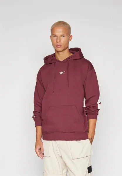 Толстовка HOODIE Reebok Classic, темно-красный меланж