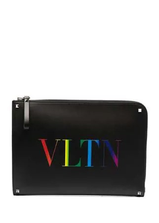 Valentino Garavani клатч с логотипом VLTN