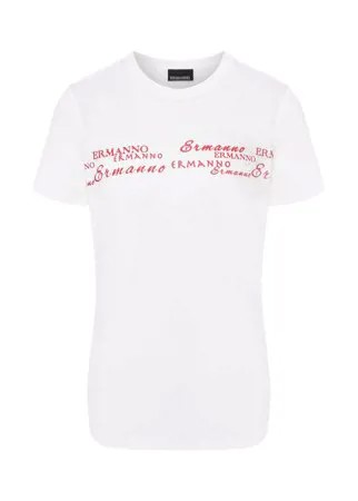 Хлопковая футболка Ermanno Ermanno Scervino