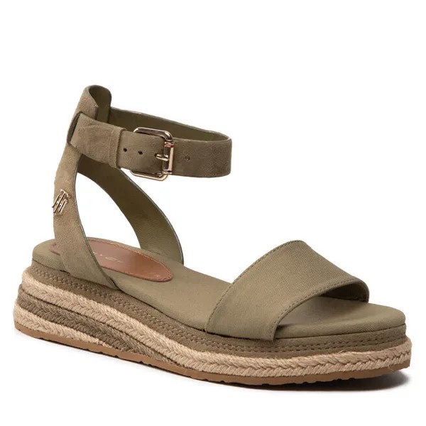 Эспадрильи Tommy Hilfiger ColoredRope Low, зеленый
