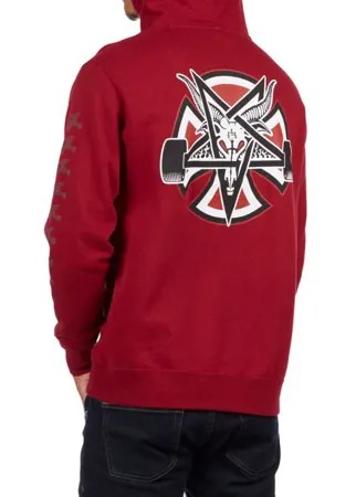 Худи мужское  Independent x Thrasher Pentagram Cross Pullover Hooded Garnet