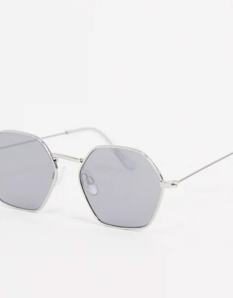 Солнцезащитные очки с зеркальными стеклами Burton Menswear-Серебряный