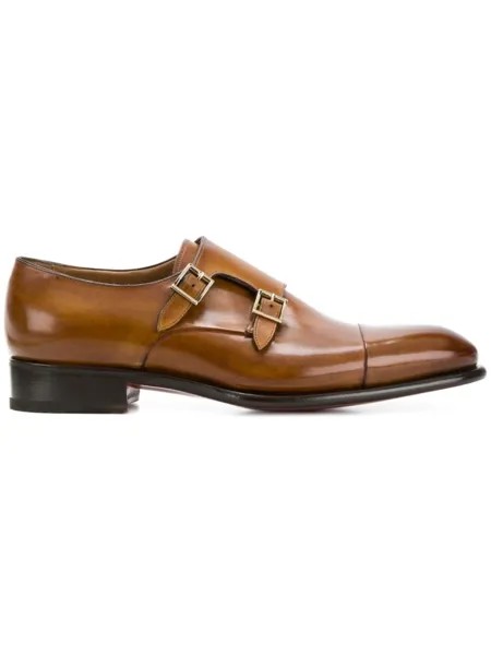 Santoni ботинки-монки, коричневый