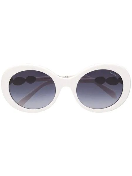 Emilio Pucci декорированные солнцезащитные очки в круглой оправе