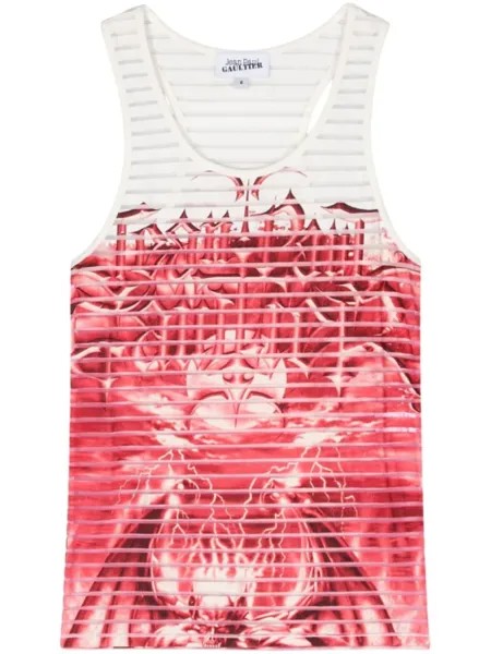 Топ The Black Diablo в полоску Jean Paul Gaultier, красный