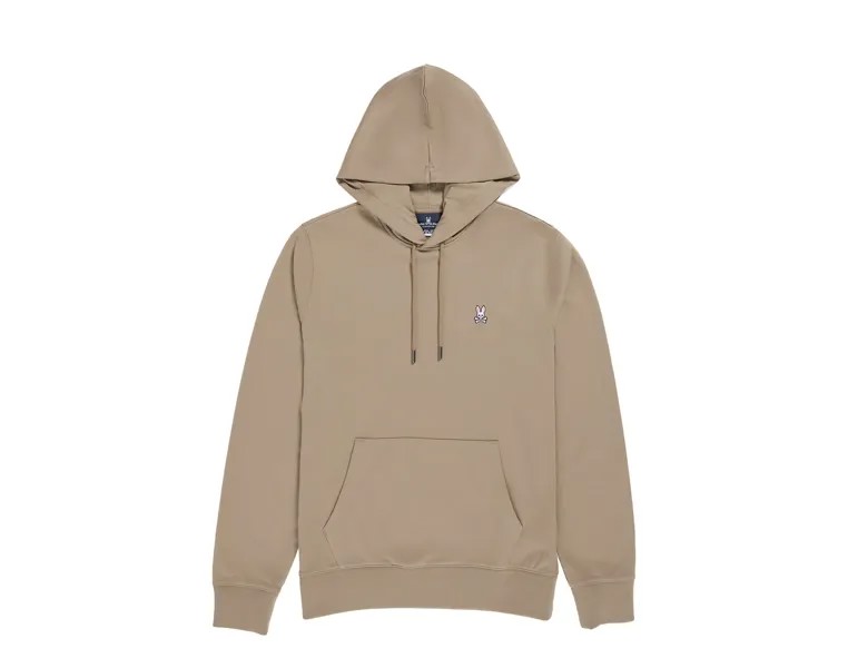 Мужская толстовка с капюшоном Psycho Bunny Antique Taupe French Terry B6H825ARFT-ATP, коричневый