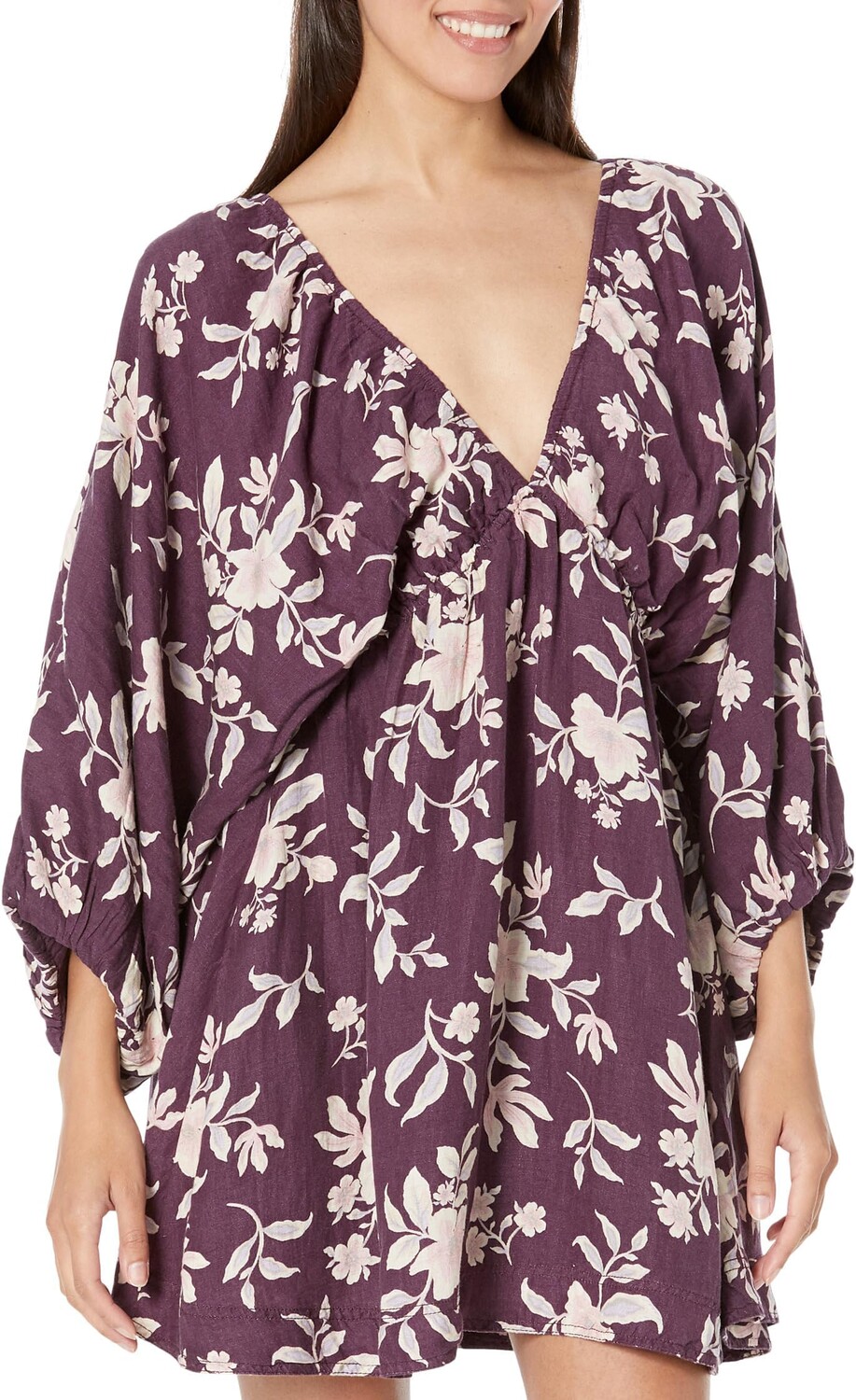 Платье Portia Printed Mini Free People, цвет Black Cherry Combo