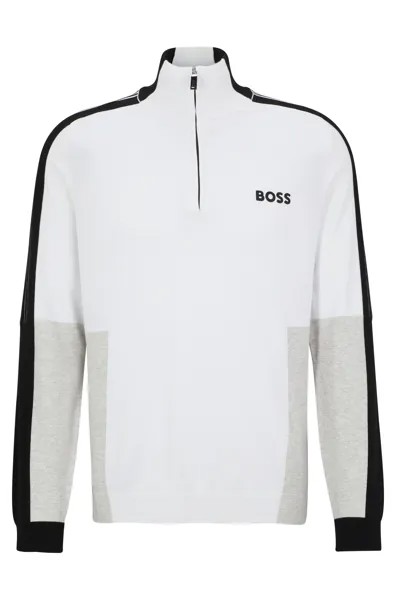 Свитер Hugo/Hugo Boss Zip-neck With Color-blocking, белый