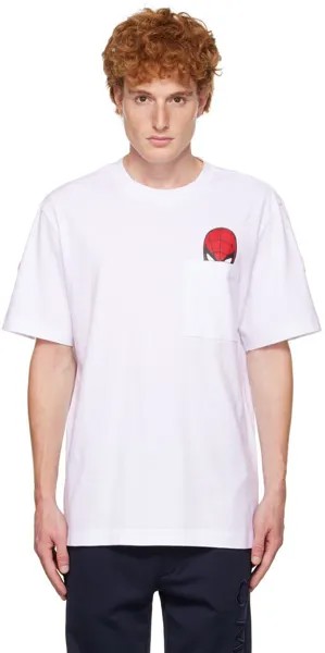 Белая футболка с мотивом Человека-паука Moncler