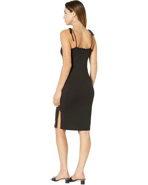 Платье Lost + Wander Rib Knit Midi Dress, черный
