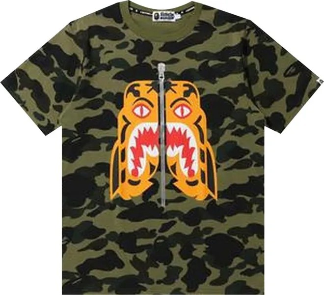 Футболка BAPE 1st Camo Tiger Tee 'Green', зеленый