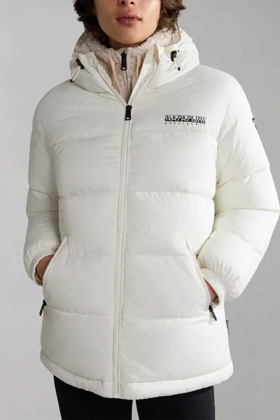 Утепленная зимняя куртка с капюшоном Napapijri, белый