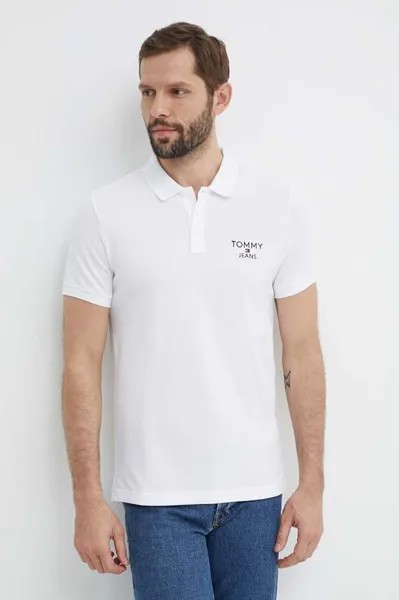 Хлопковое поло Tommy Jeans, белый