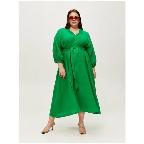 Платье-туника из муслина, зеленый (L)