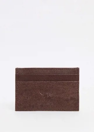 Кожаный кошелек для пластиковых карт Hyde & Tanner-Коричневый цвет