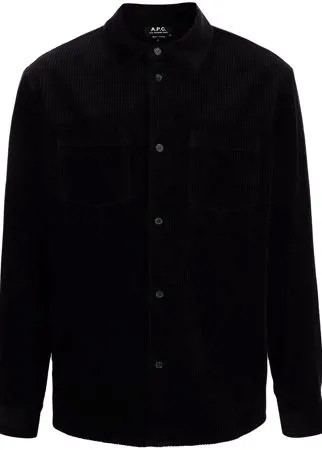 A.P.C. вельветовая рубашка с длинными рукавами