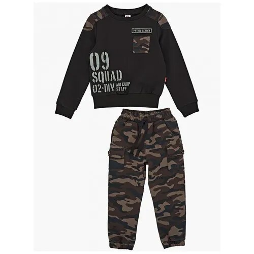 Костюм Mini Maxi, размер 98, черный, хаки