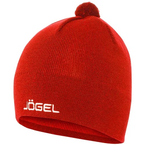 Шапка бини Jogel зимняя, шерсть, помпон, вязаная, размер S (50-54), красный