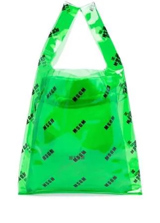 MSGM прозрачная сумка-тоут с логотипом