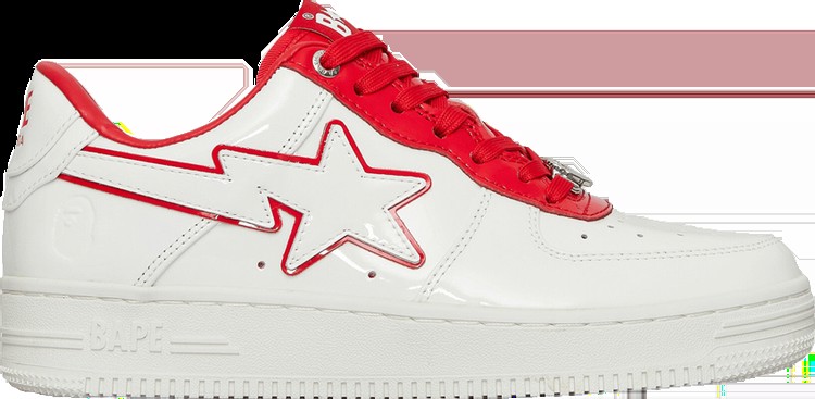 Кроссовки Bapesta #8 M1 White Red, белый