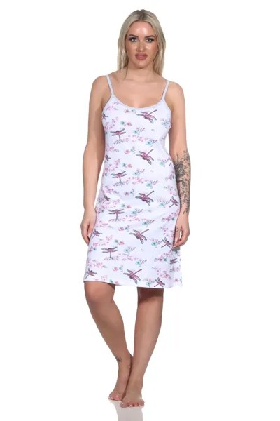 Ночная рубашка NORMANN Spaghetti florales Design, белый