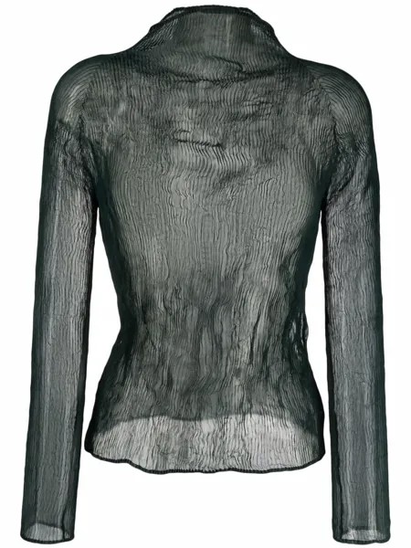 Issey Miyake полупрозрачный топ