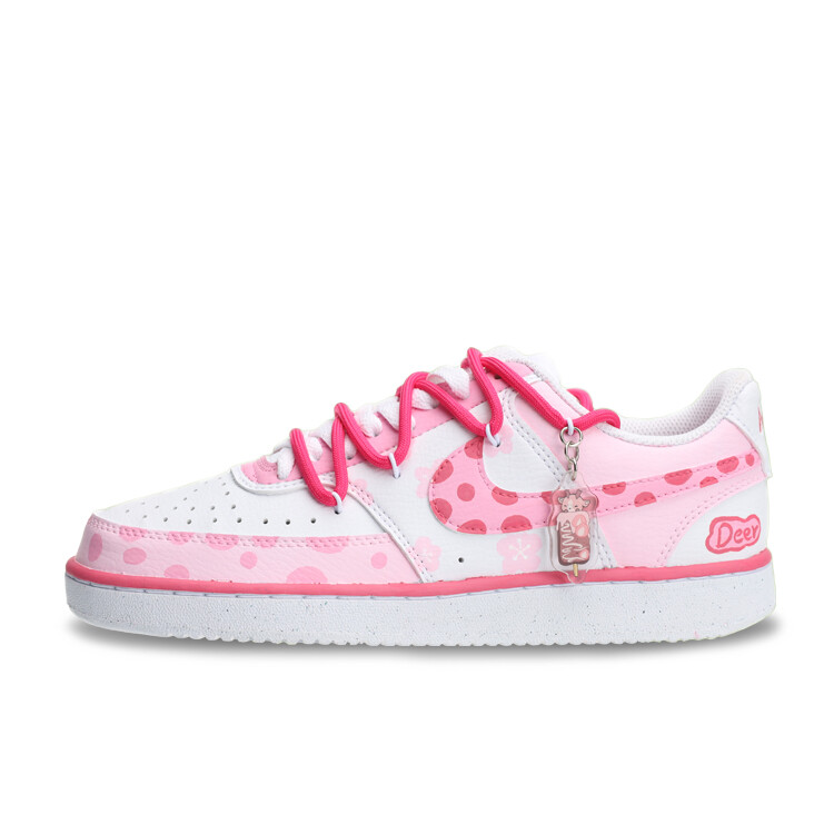 Кроссовки Nike Court Vision 2 Skateboarding Shoes Women's Low-top Pink, White, розовый