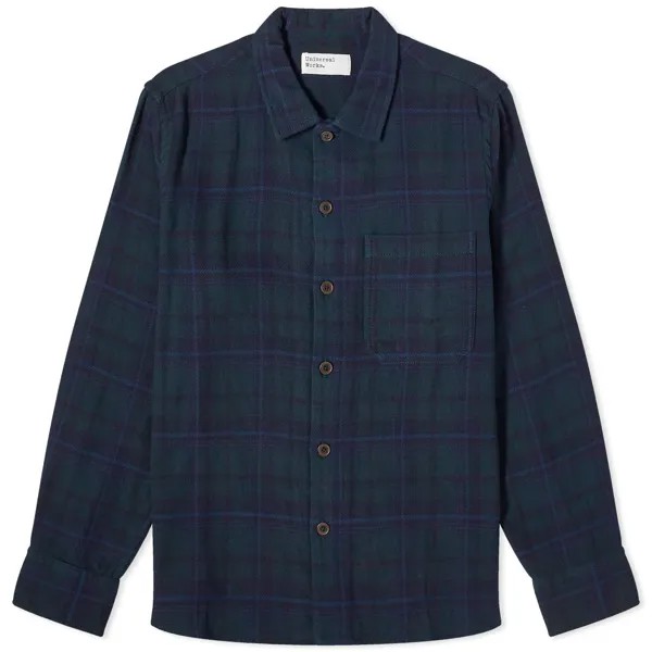 Рубашка Universal Works Check Op Work Overshirt, темно-синий