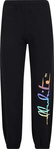 Спортивные брюки Off-White Rainbow Logo Sweatpants 'Black/Multicolor', черный