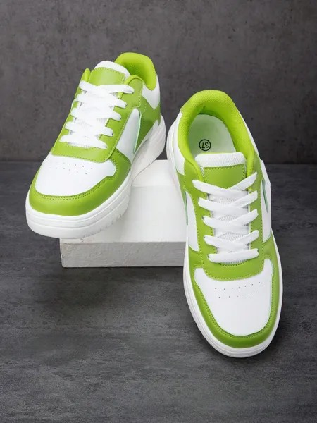 Спортивная обувь унисекс Apple Green/White Fashion Simple Design Men для городских прогулок и тренировок, мультиколор