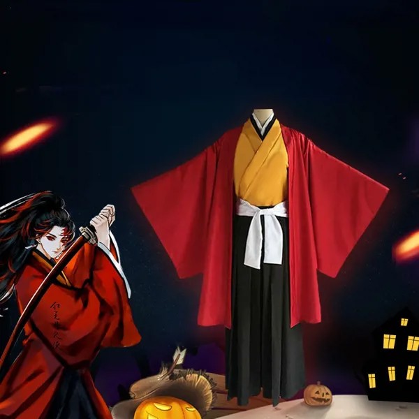 2021 костюмы для рассекающих демонов японское аниме Figue Samurai Tsugikuni Yoriichi плащ пальто брюки пояс для мужчин костюмы для косплея