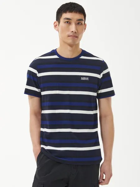 Футболка Barbour International Gauge Stripe с круглым вырезом, Night Sky