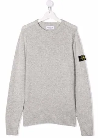 Stone Island Junior свитер с нашивкой-логотипом