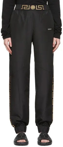 Черные спортивные штаны из полиэстера Versace Underwear