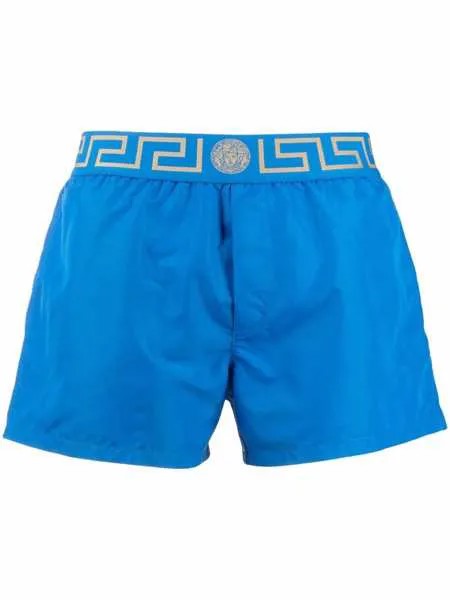 Versace плавки-шорты с узором Greca