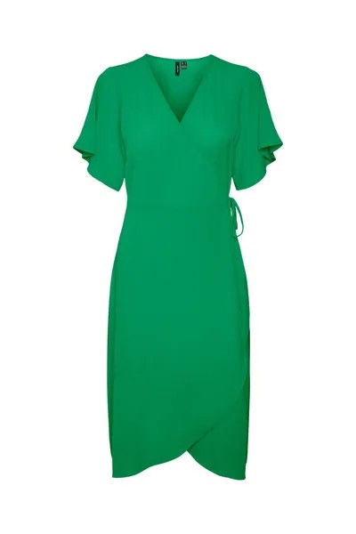 Платье миди с запахом Vero Moda, зеленый