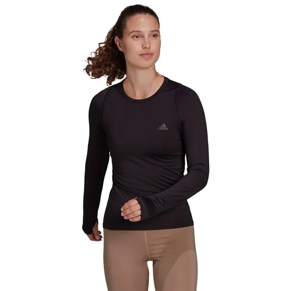 Лонгслив adidas Run Fast, черный