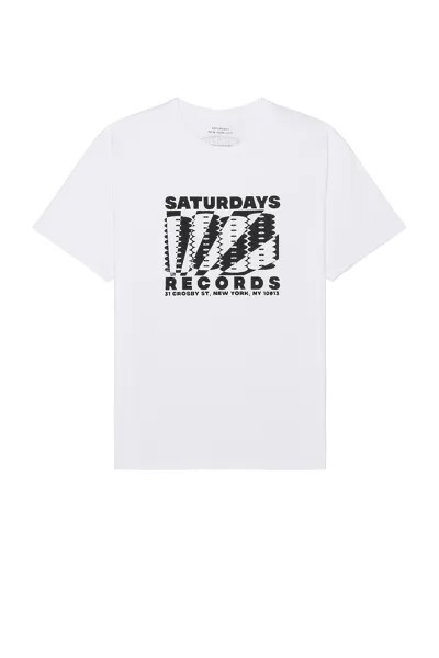 Футболка SATURDAYS NYC Records, белый