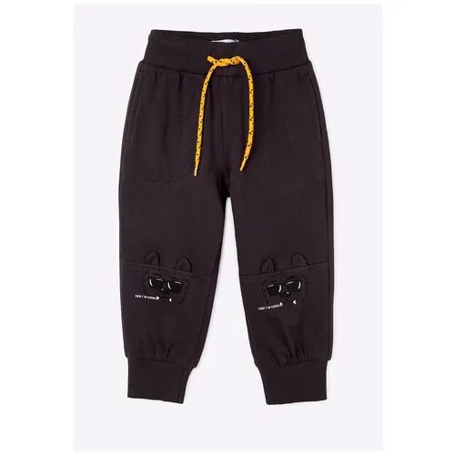 Тёмно-серые спортивные брюки Jogger с принтом для мальчика Gloria Jeans