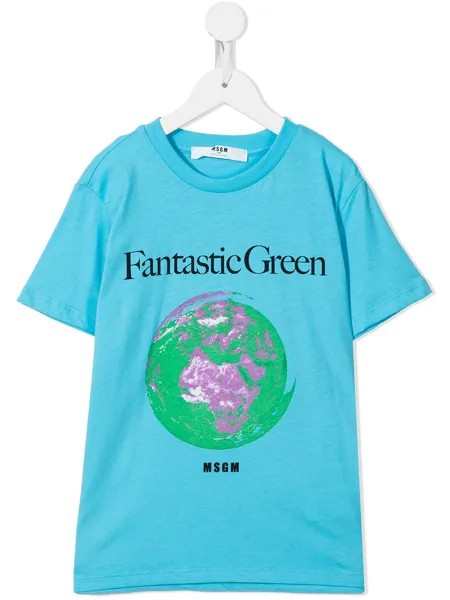 MSGM Kids футболка с графичным принтом