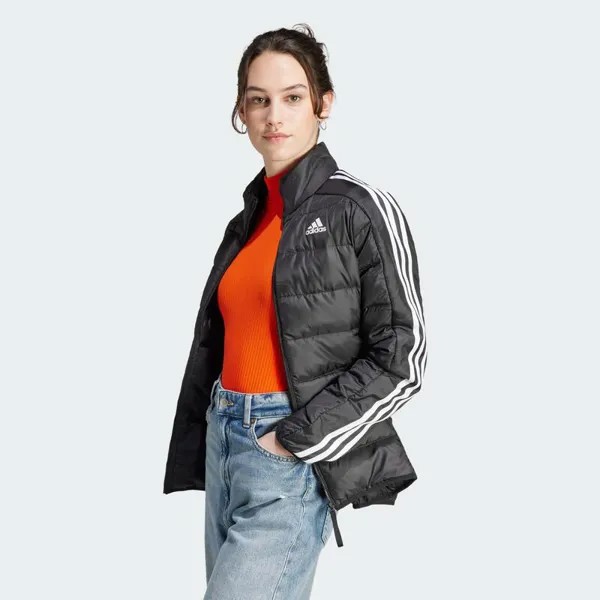 Легкий пуховик с 3 полосками Essentials ADIDAS, цвет schwarz