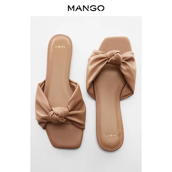 Женские шлепанцы Mango, черный