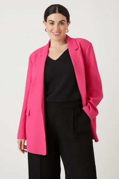Розовый свободный пиджак Curve Wallis, розовый