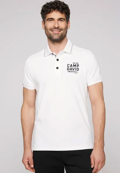 Рубашка-поло MIT LOGO Camp David, цвет opticwhite