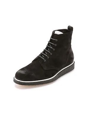 Мужские черные кожаные ботинки чукка на танкетке с круглым носком RAG - BONE Comfort Elliot 44