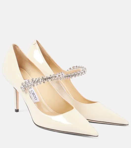Туфли Bing из лакированной кожи с декором Jimmy Choo, белый