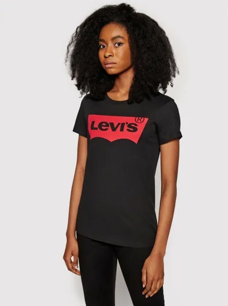 Футболка Levis The Perfect женская, черная, красная, футболка для спортивной одежды, топ для спортивной одежды