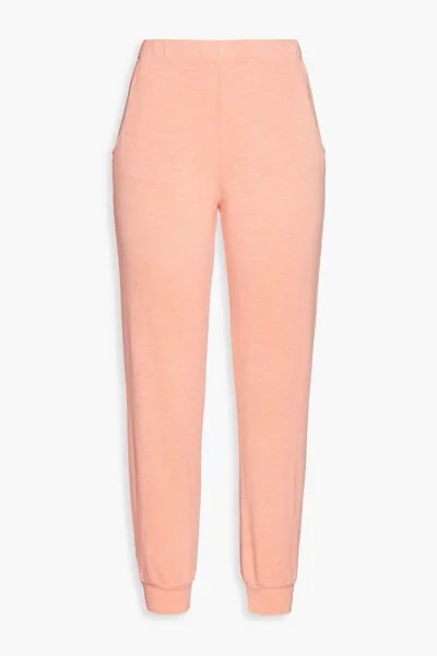 Укороченные спортивные брюки из махровой ткани меланжевого цвета MONROW, коралловый
