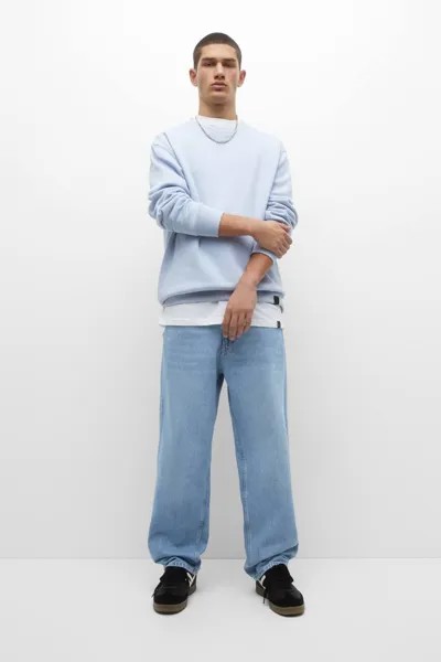 Джинсы мешковатого кроя Pull&Bear, синий