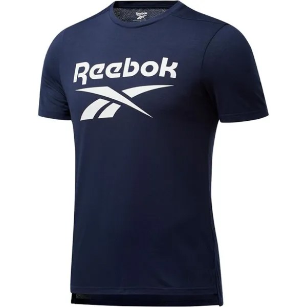 Футболка мужская темно-синяя Reebok, темно-синий